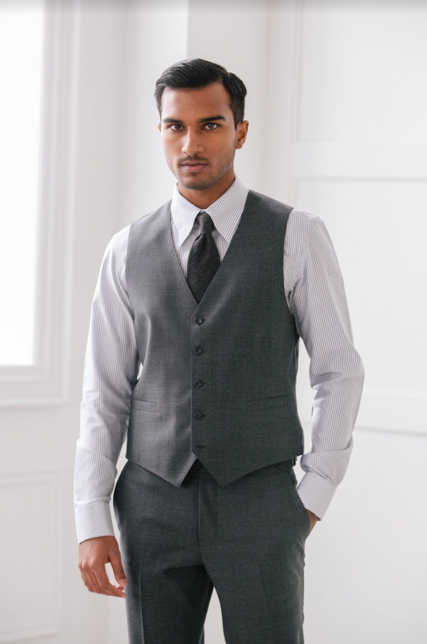 Business 002 Charcoal Three Piece